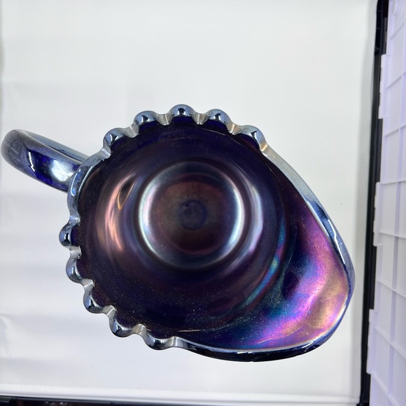 Antique Dugan Peacock at the Fountain carnival glass pitcher - Picture 8 of 13